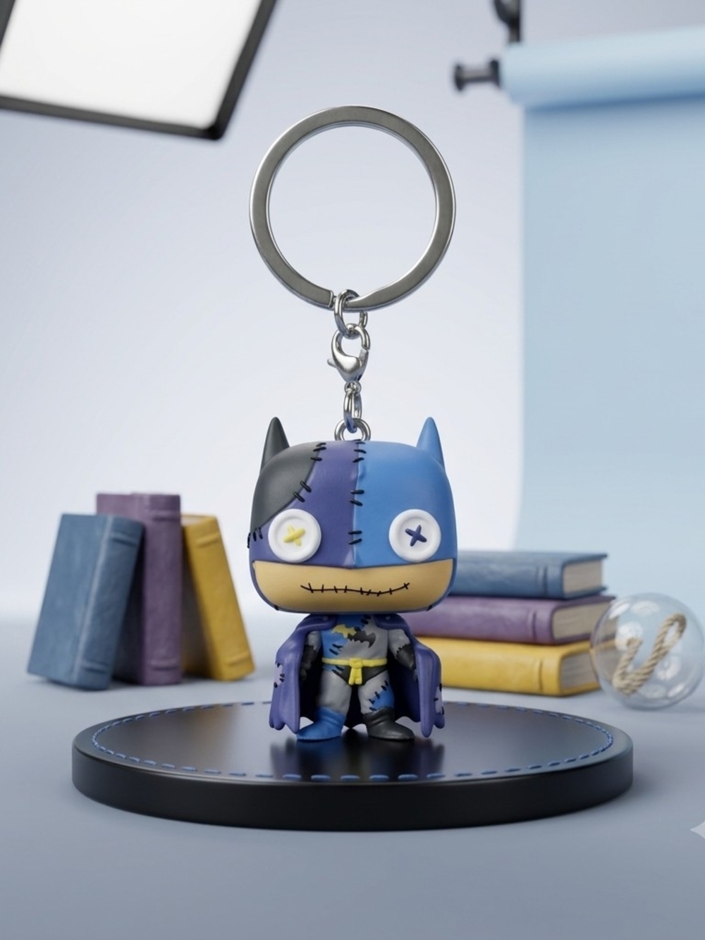 Funko Blue Black Stitched Batman Keychain